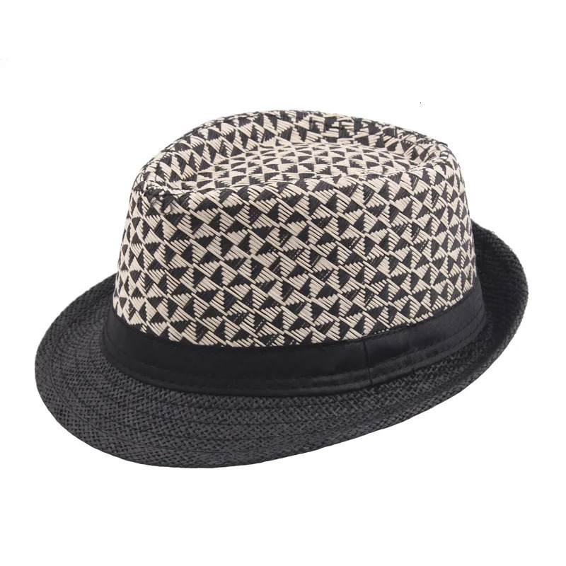 Mens Fedoras Summer Straw Hats Paper Woven Top Outdoor Sun hats Selling Curly Jazz Panama Cap 250512