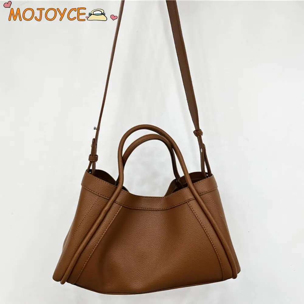 Leather Tote And Pouch Women Large Capacity Shoulder Handbag Versatile Crossbody Clutch Commuting Bag