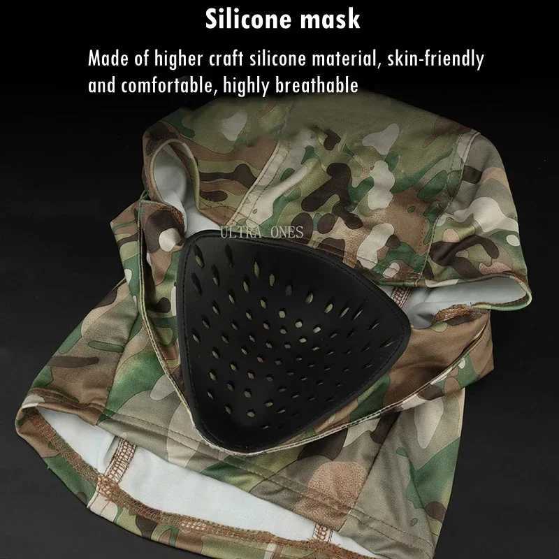 Tactical Full Face Headgear Shooting Mask Airsoft Combat Camouflage Balaclava Hat Outdoor Sports Hunting Hiking Scarves MasksW250512