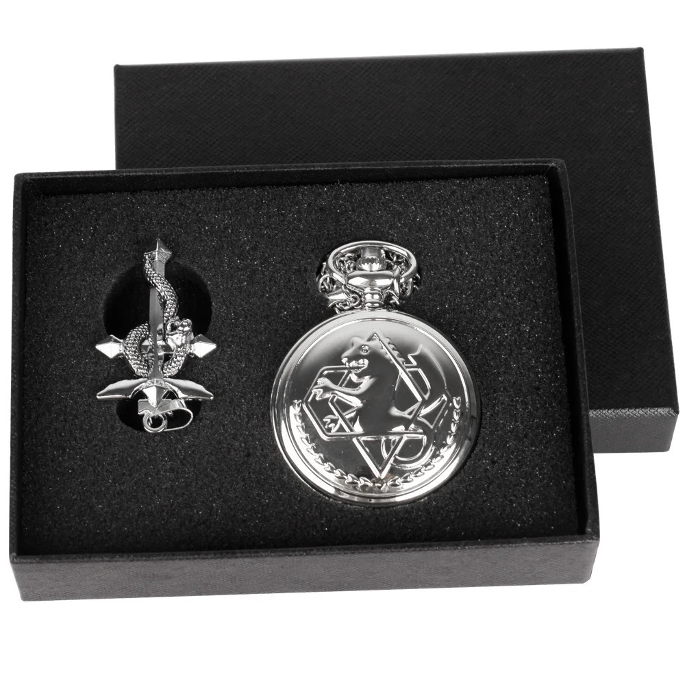 Fullmetal Alchemist High Grade Gifts Sets Pocket Watch Cosplay Japan Anime Necklace Clock Accessories With Box CF1217 250512