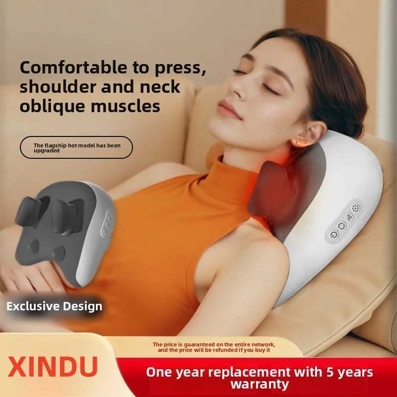 SPA Portable Pillow Massager Lazy Person Leading Shoulder Professional Super Strong Neck Massage Wireless Warm Pillow Type MassageW250512