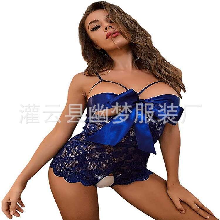 Patent Leather Sexy Lingerie Large Size Open File No Detachment Fun For Women Sexy Lace Transparent Perspective Alluring Bodysuit Lingerie KQ