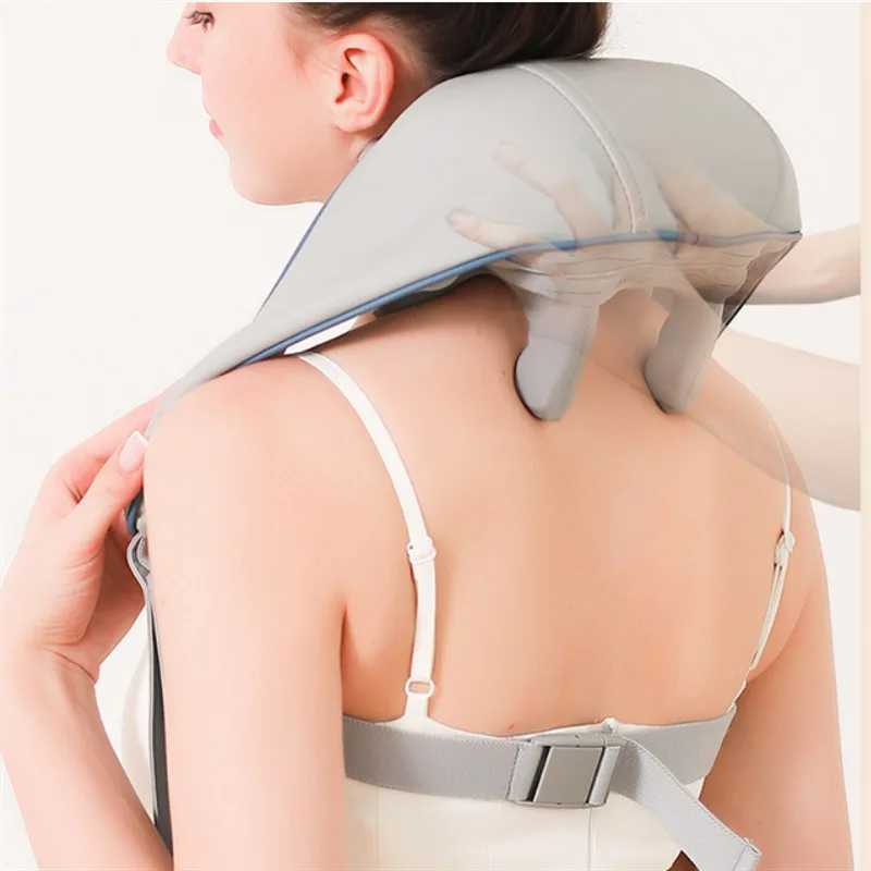 Neck And Shoulder Massager Wireless Shoulder And Back Kneading Massage Shawl Heating Trapezius Neck Cervical MassagerW250512
