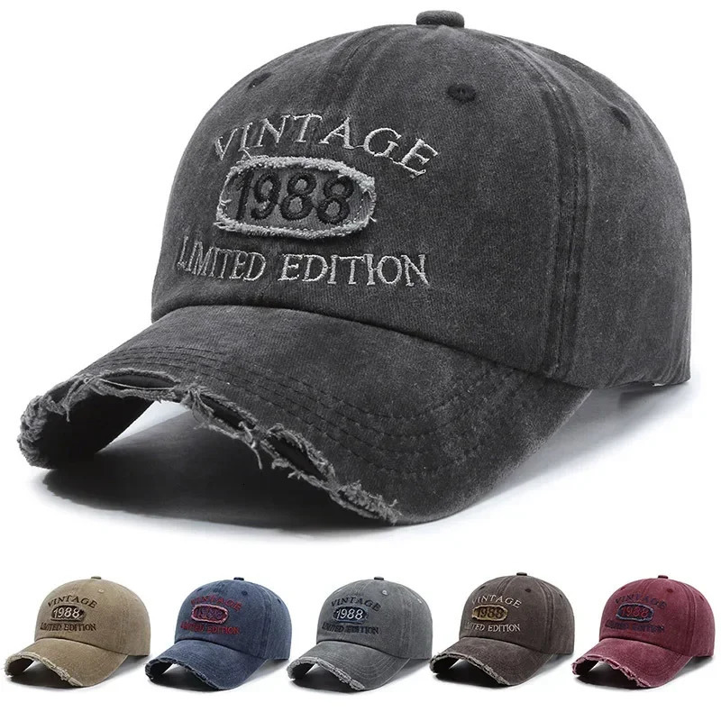 1pc Retro Soft Distressed Sun Hat With Holes Embroidered Letters Baseball Versatile Duck Tongue For Female Couples 250512