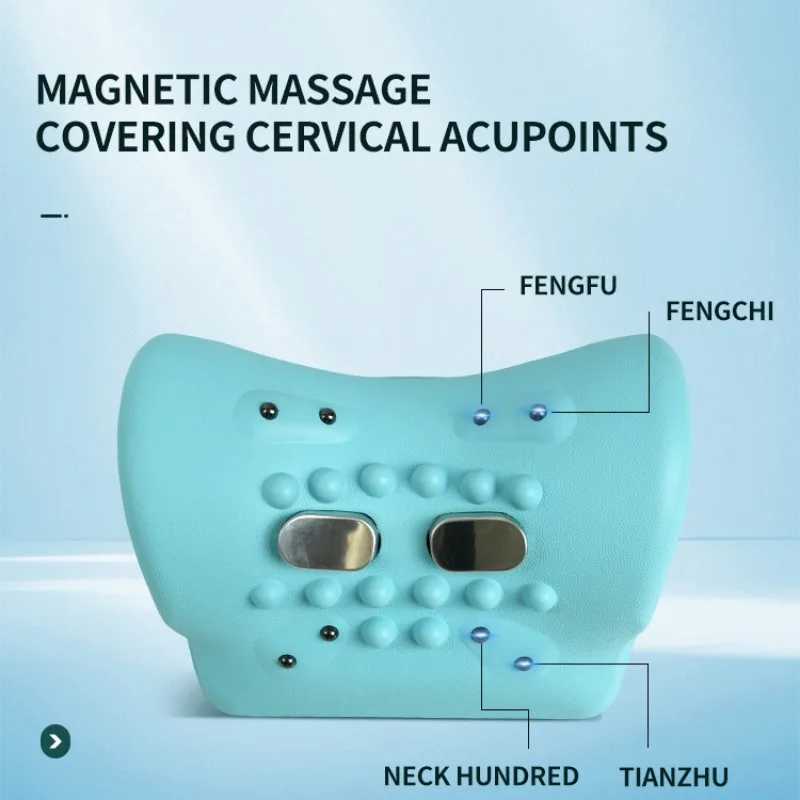 Multi Functional Vibration Massage Pillow Home Electric Neck Curvature Straightening Hot Compress Pulse Cervical Massage PillowW250512