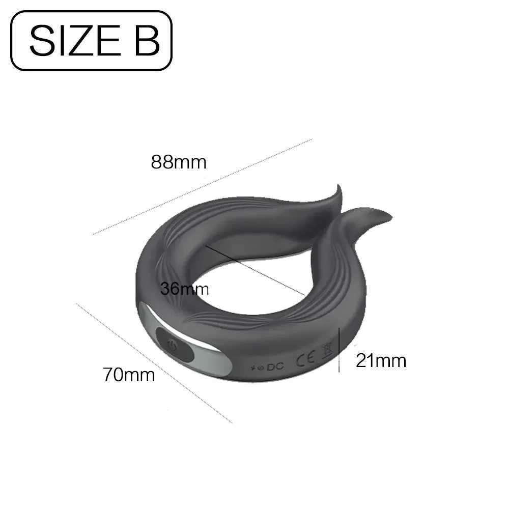 WAKEWAY Penis Ring Vibrator for Men Clitoris Stimulator Delay Ejaculation Enhance Erection Sex Toy for Couples W250512