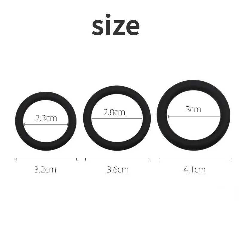 3pcs Cock Ring Colorful Penis Ring S/M/L Sex Toys for Men Cockring Rings Adult Toys Male Chastity Cock Cage Delay Time Sex Shop W250512