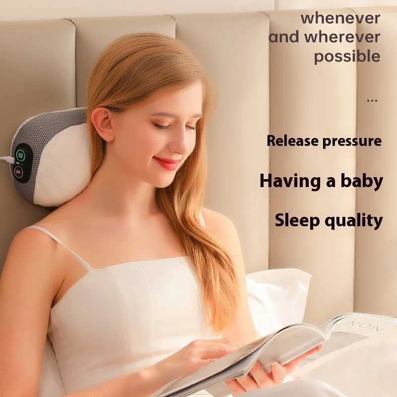 Multi-Purpose Traction Cervical Memory Pillow Smart Electric Temperature Control Massager Shoulder Neck Vibration Massage PillowW250512