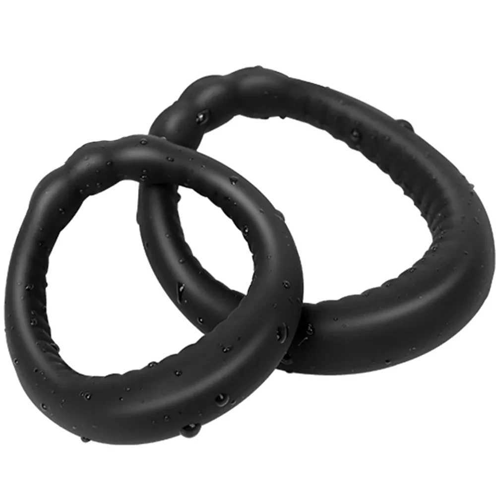 Soft Silicone Penis Cock Ring Set Male Ball Scrotum Stretcher Penis Lock Cock Ring Delay Ejaculation Enlargement Sex Toy Big Man W250512