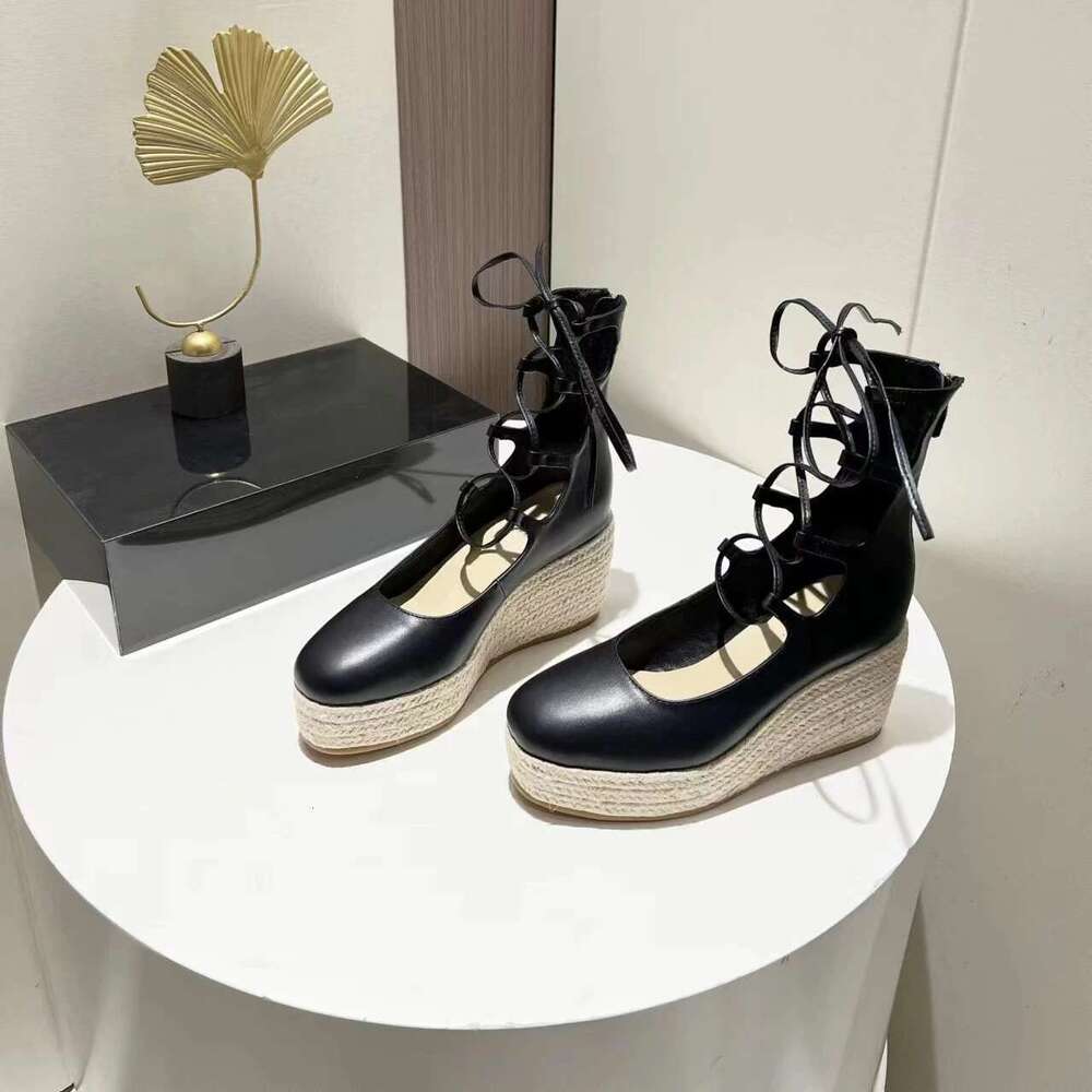 New Women Size35-41 Genuine Leather Sandals Super High Heels Wedges Flat Platform Pumps Designer Shoes Zapatillas De Mujer