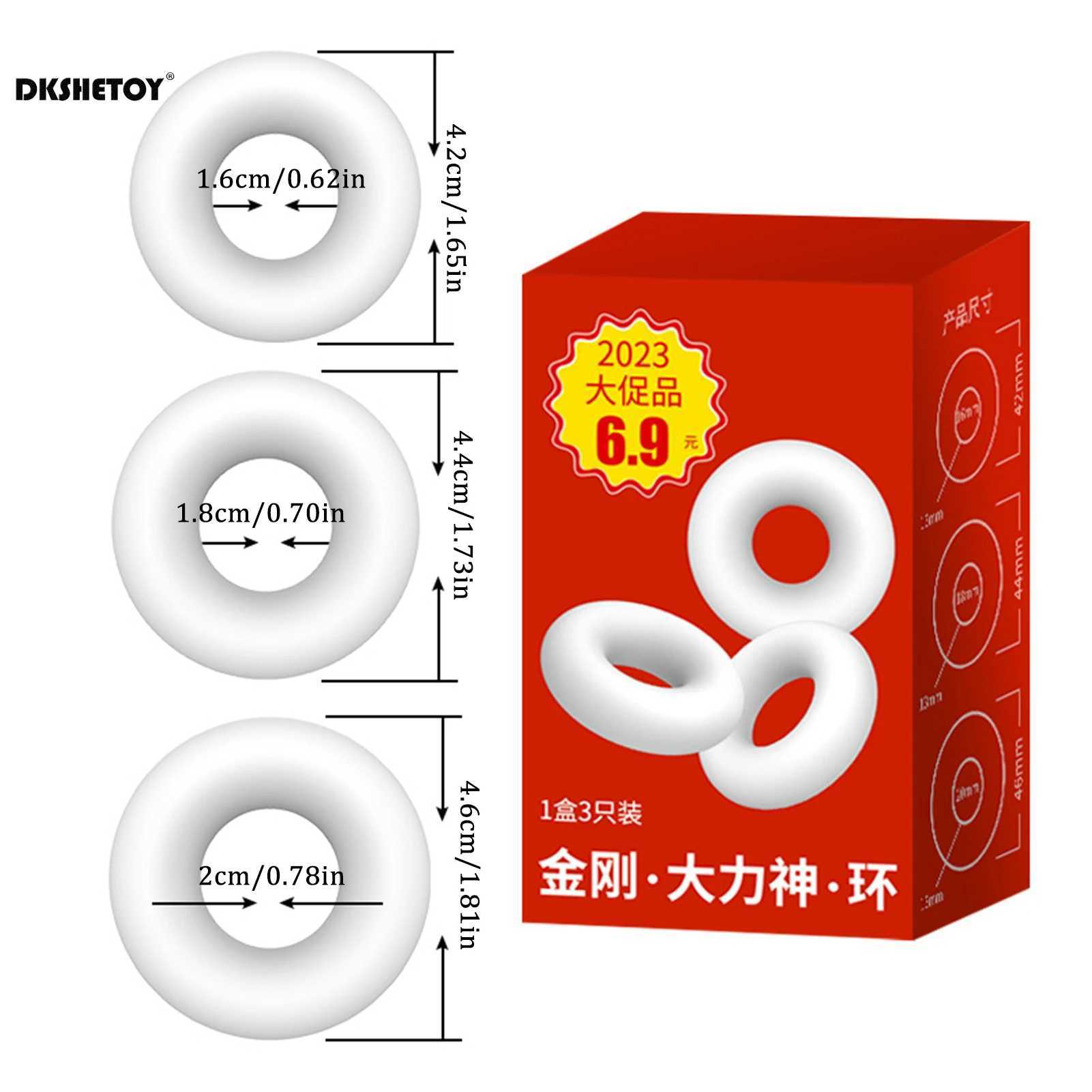 3pcs Soft Silicone Cock Ring S/M/L Size Dick Erection Ring Testicle Penis Ring Sex Toys For Men Delay Ejaculation Adult Supplies W250512