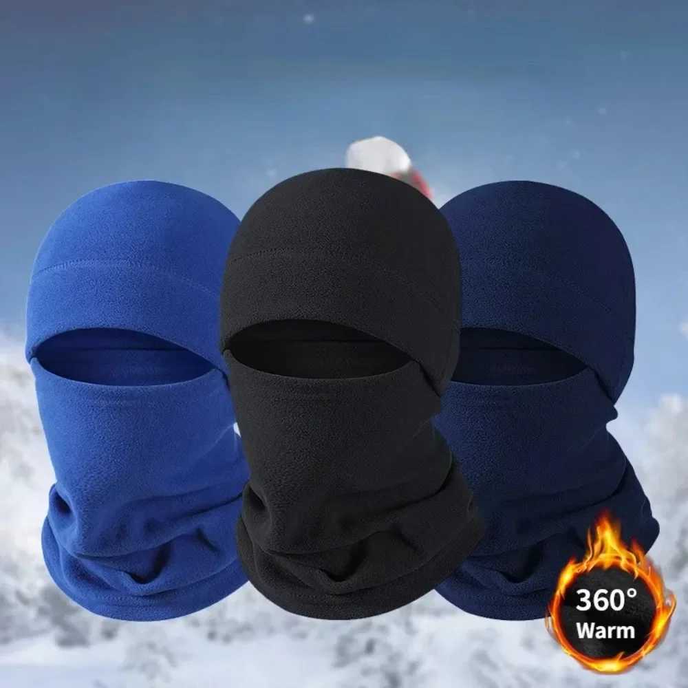 Face Mask Winter Polar Coral Fleece Balaclava Men Neck Warmer Beanies Thermal Head Cover Tactical Cycling Sports Scarf Ski CapsW250512