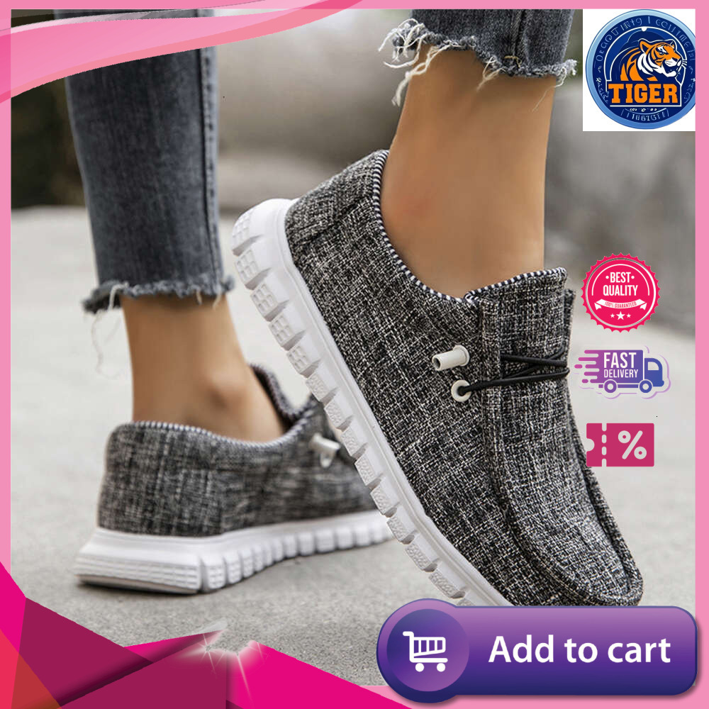 Ddmytiger For Casual Canvas Women Ladies Loafers Breathable Slip On Flats Female Vulcanized Driving Walking Shoes Outdoor Shoes