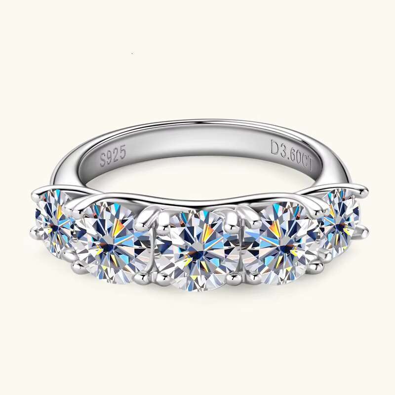 Fashion Jewelry Wedding Ring 5*6.5mm Stones 925 Sterling Silver Moissanite Rings for Women Wedding Engagement