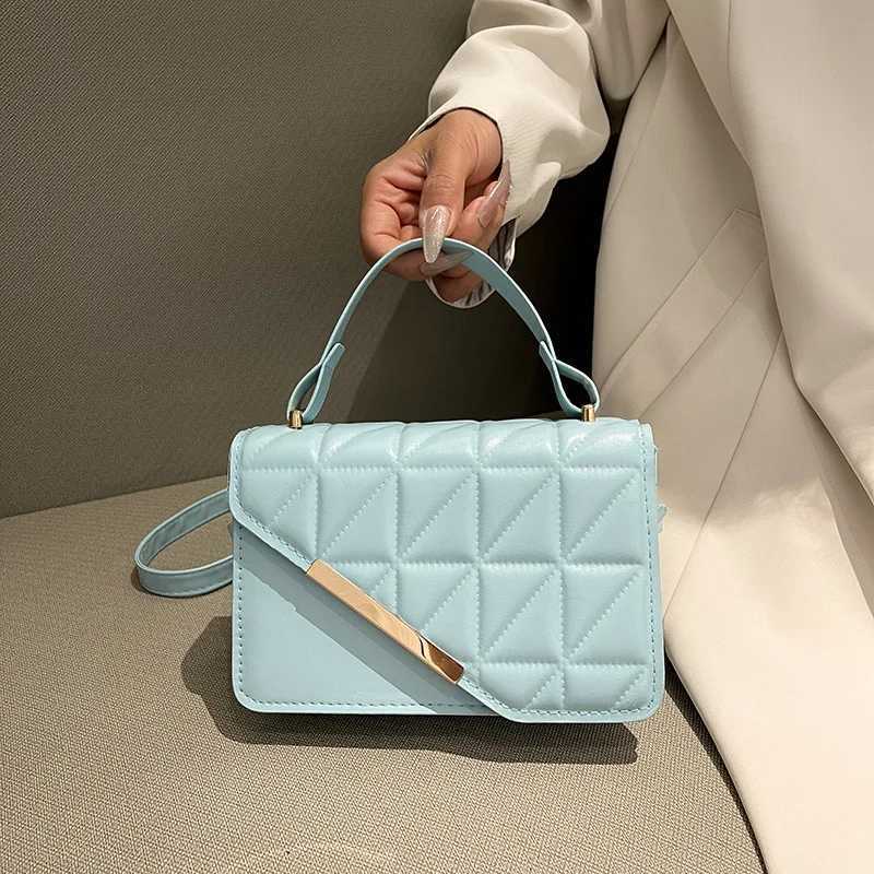 Lingge Embroidery Thread Fashion Small Bag for Women 2025 Single Shoulder Crossbody Bag Texture Popular HandbagW250512