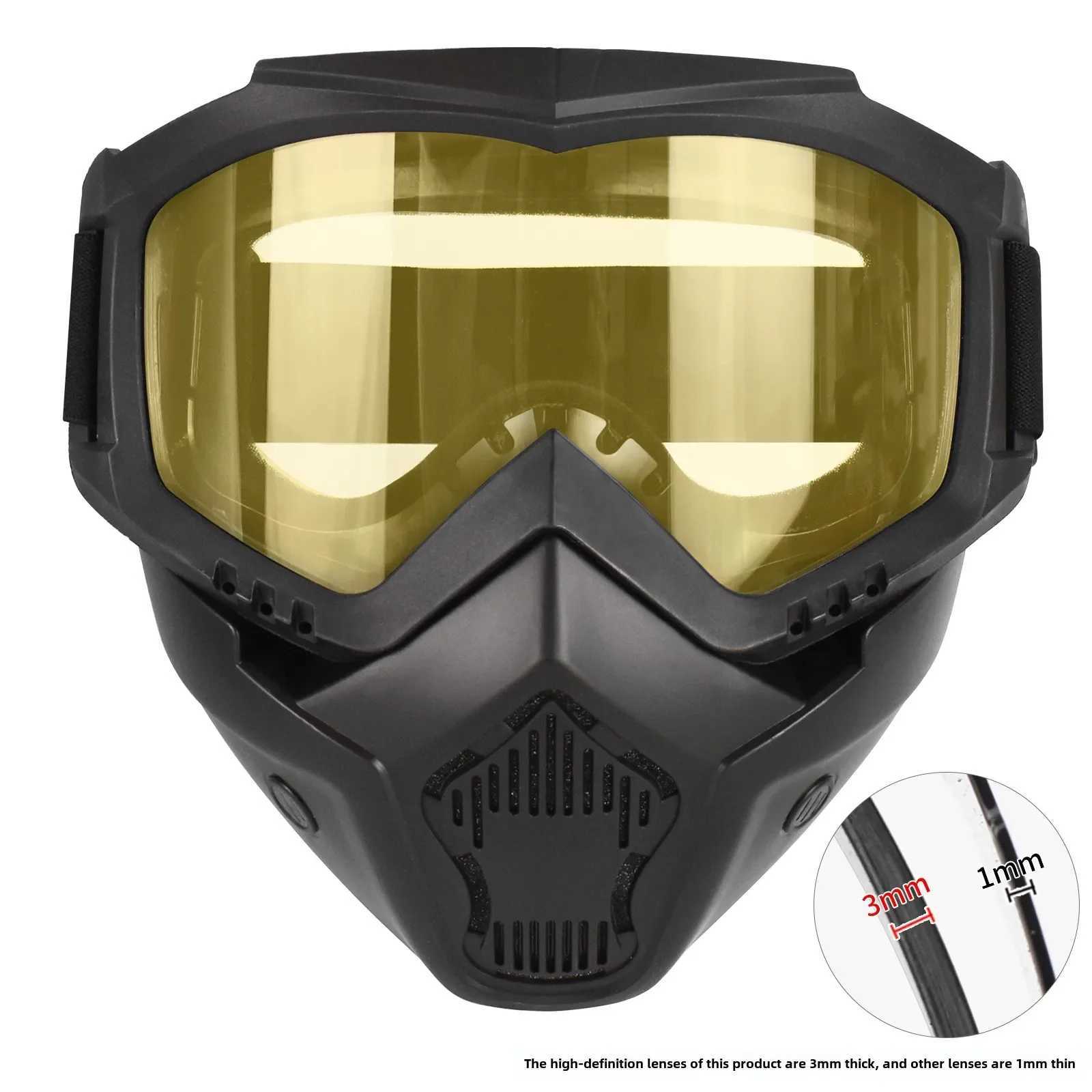 Tactical Mask Outdoor Riding Cross-Country Skiing Goggles Mask Lens 3mm Outdoor CS Protective GearW250512