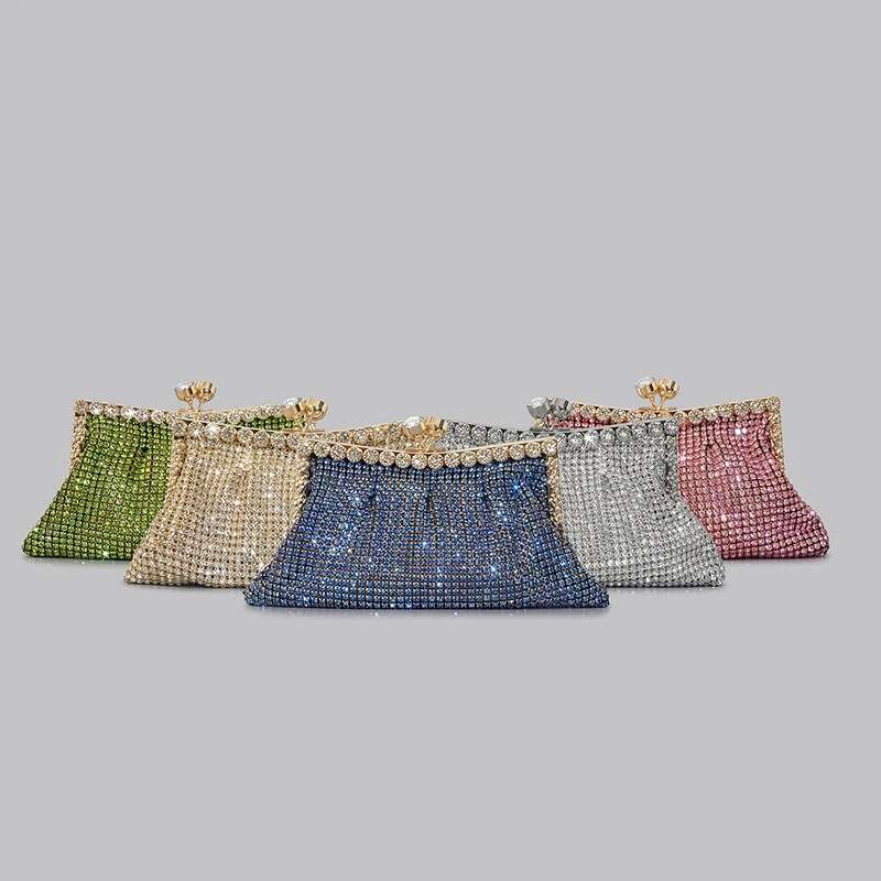Fashion Rhinestone Clutch Bag For Women Shinny Dias Evening Party Purses