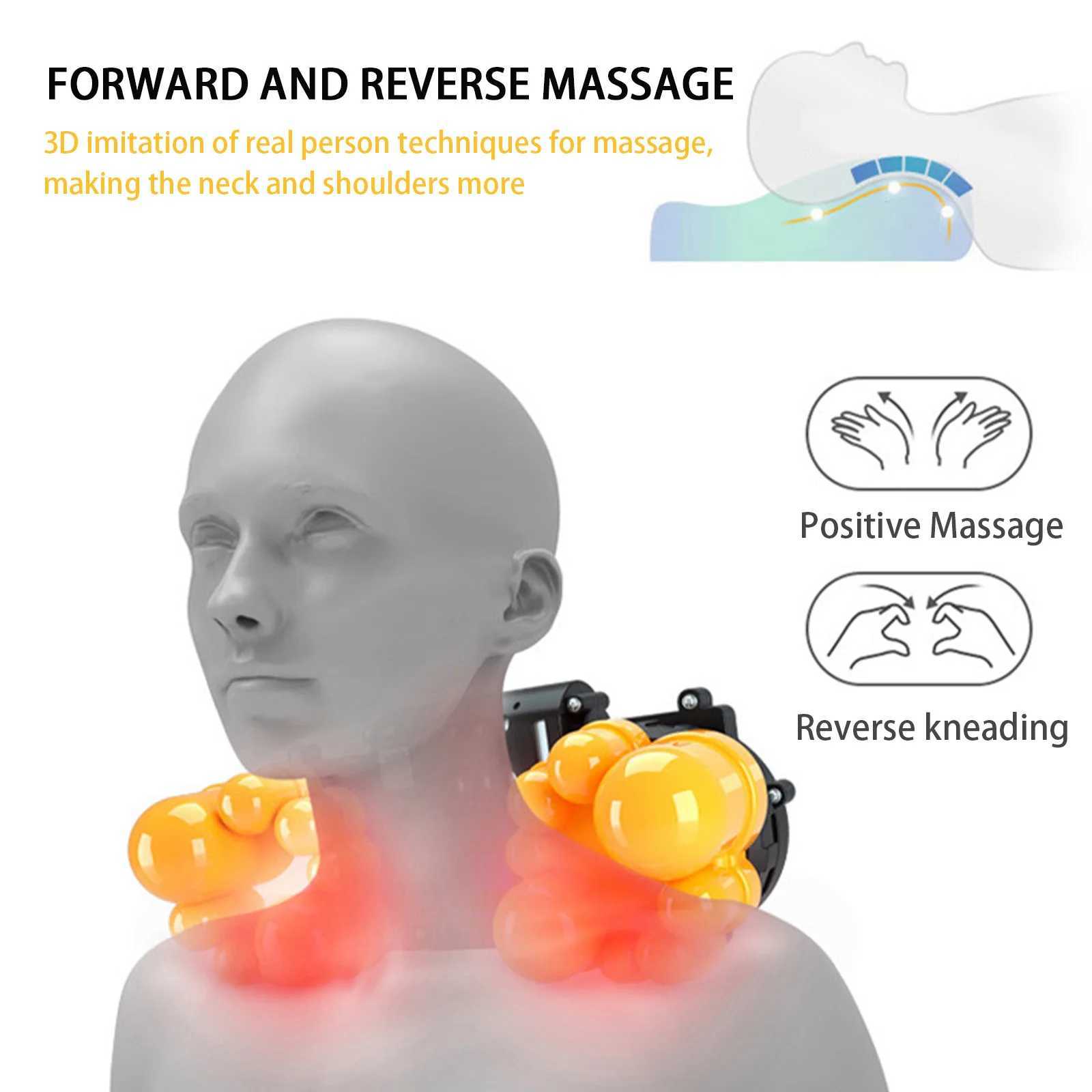 2024 Electric Neck Massager Pillow Multifunctional Massage Pillow Device Neck Health Massager Relaxation Pillow MassagerW250512