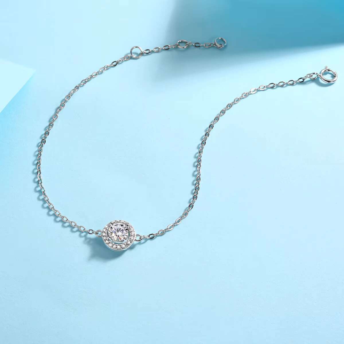0.5 Ct High Quality Silver 925 Sterling Adjustable Bracelet Fine Jewelry Moissanite Women Bracelet Gifts 18k Gold Plated