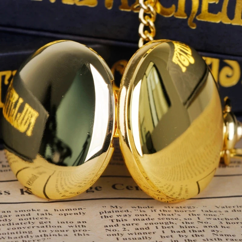 Gold Quartz Pocket Watch Gift Box Set For Family Fashion Casual Necklace Pendant Unisex Pocket Fob Chain Watches with Box 250512