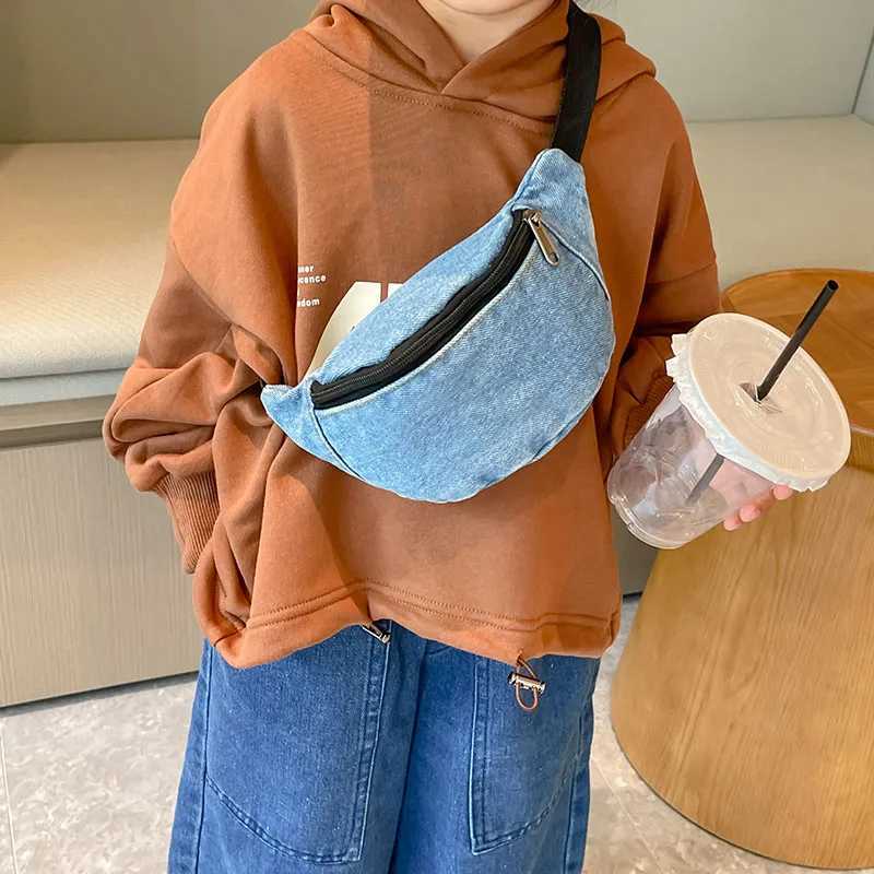 New Mini Waist Bag Denim Belt Fanny Pack for kids Casual Shoulder ChEST Bag Banana Pillow baby Waist Packs Z250512