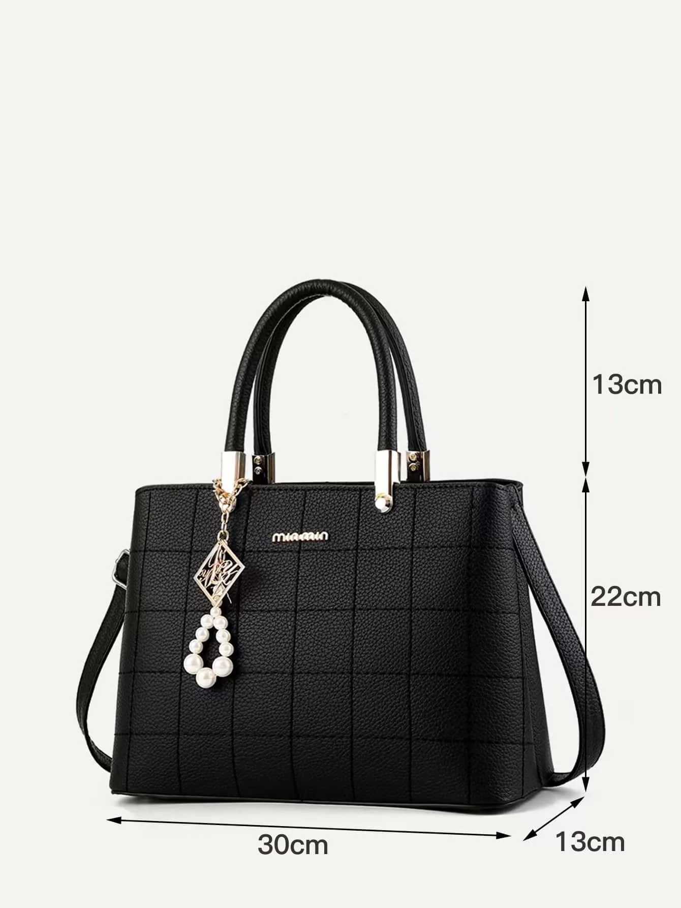 Fashionable embroidered thread large capacity handbag simple casual commuting crossbody bagW250512