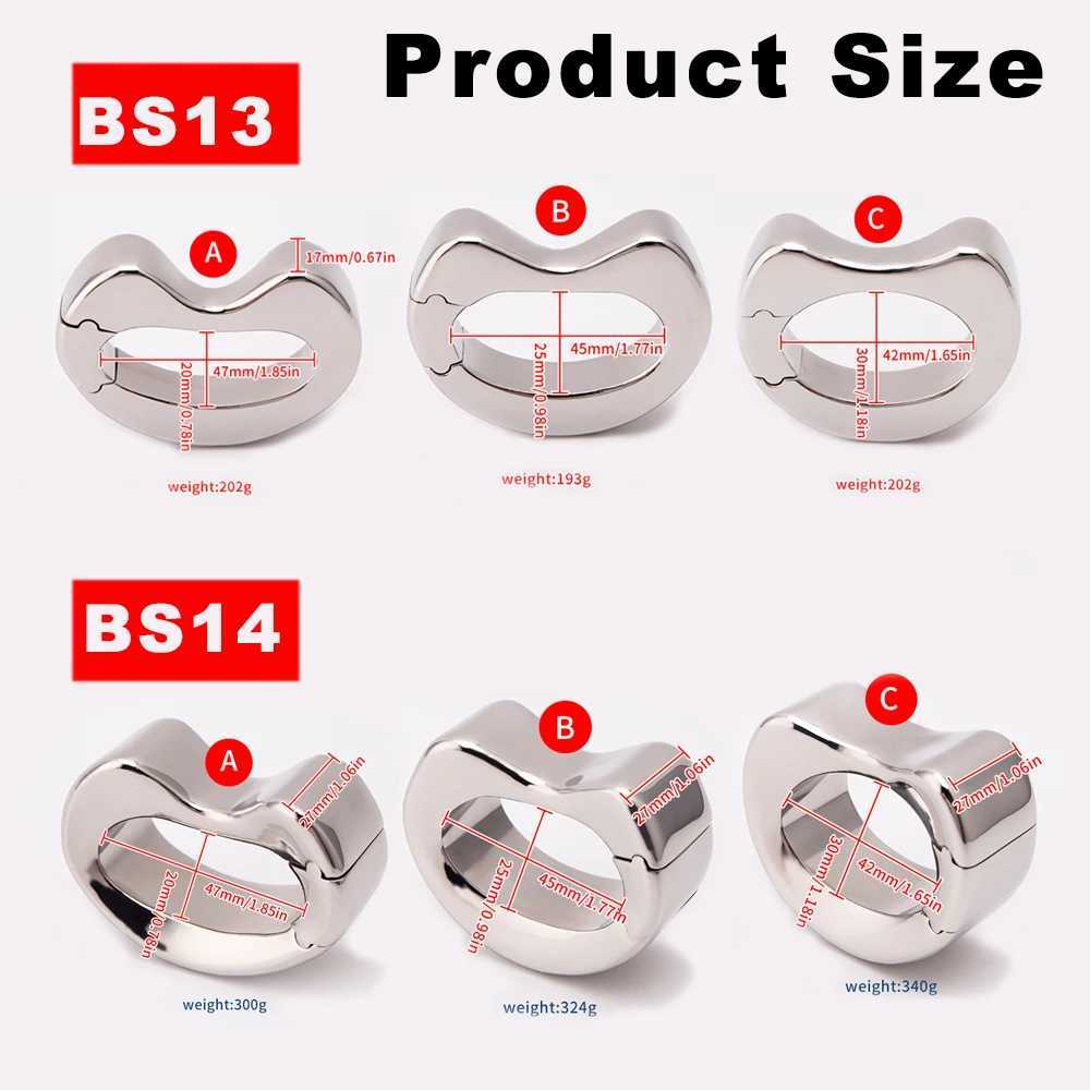 Male Heavy Duty Ball Stretcher Metal Scrotum Pendant Testicular Weight Cock Ring Penis Restraint Stainless Steel Sex Toys For Men W250512