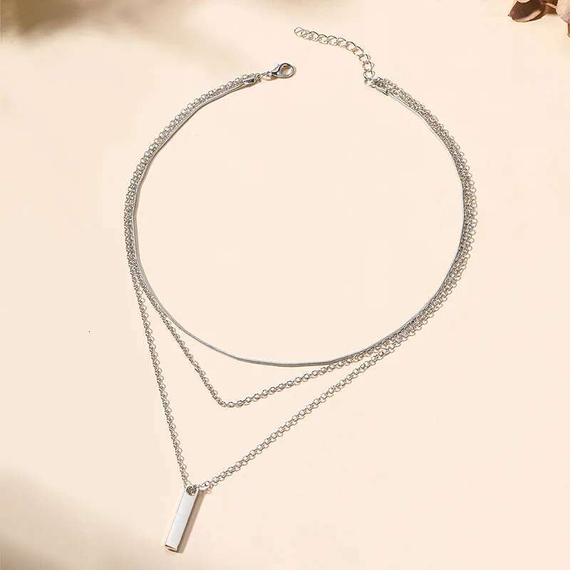 YWZIXLN Stainless Steel Multilayer Necklace