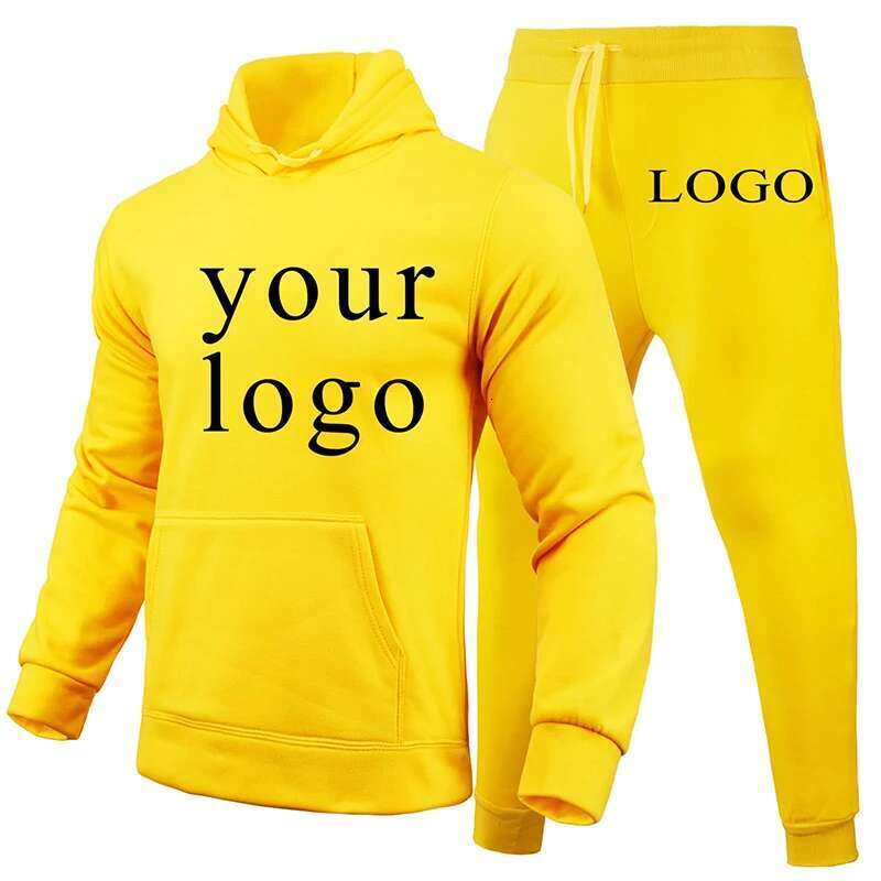 Your Own Design Brand /Picture Personalized Custom Anywhere Men Women DIY Hoodies And Pants Set Fashion New Designer