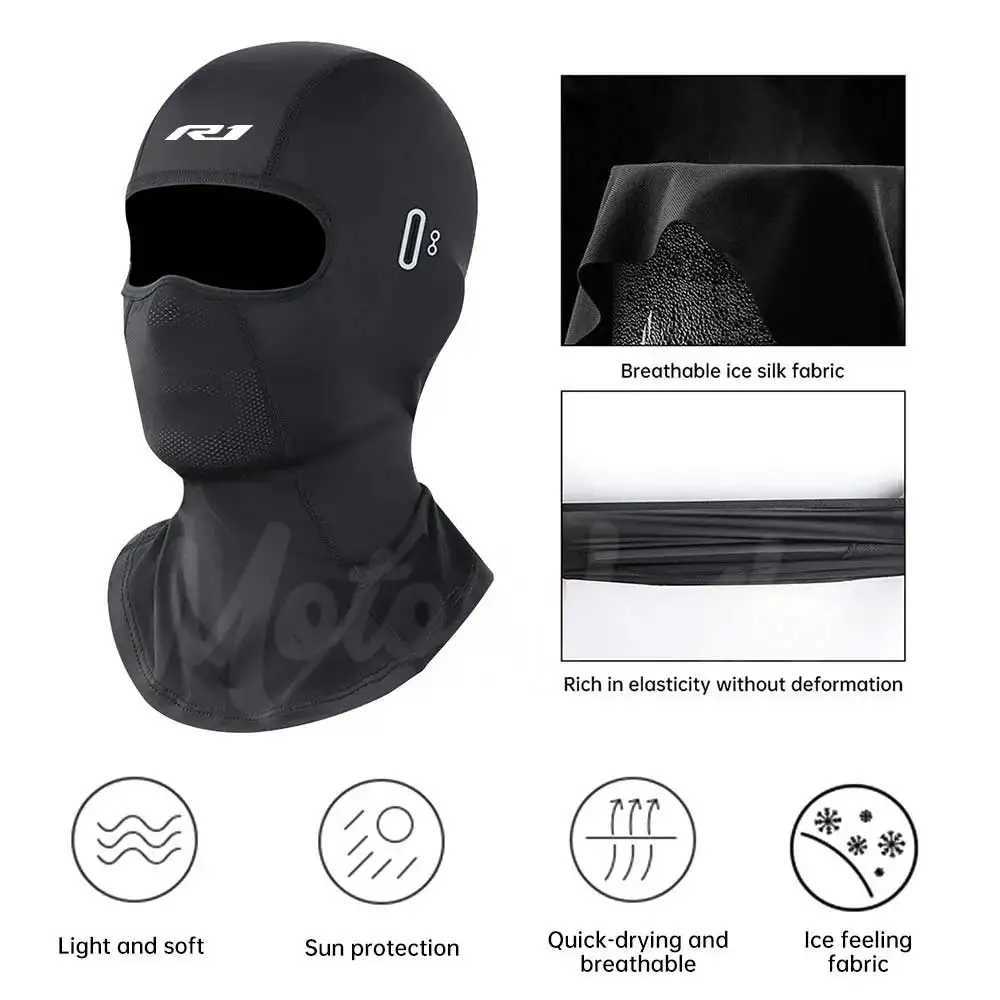 For yamaha R Cycling Cap Summer Cooling Motorcycle Balaclava Hats Sun UV Protection Bike RunningW250512