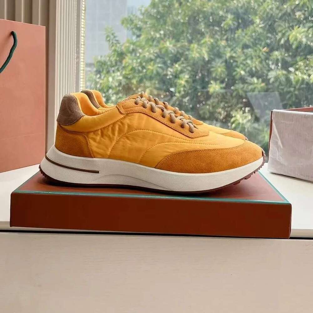 2025 Newest Autumn Cow Suede Round-toe Thick Sole Lace-Up Casual Sneakers Athletic Shoes Mix Colors Sewing Tennis Flats