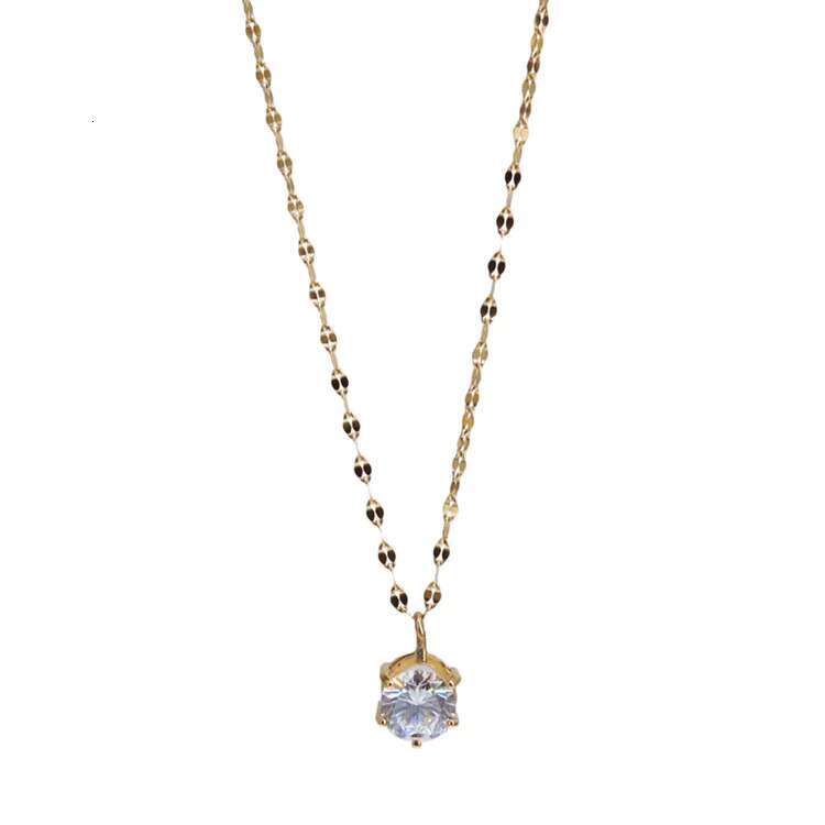 Simple and fashionable chain buckle necklace, stainless steel jewelry pendant, women's necklace