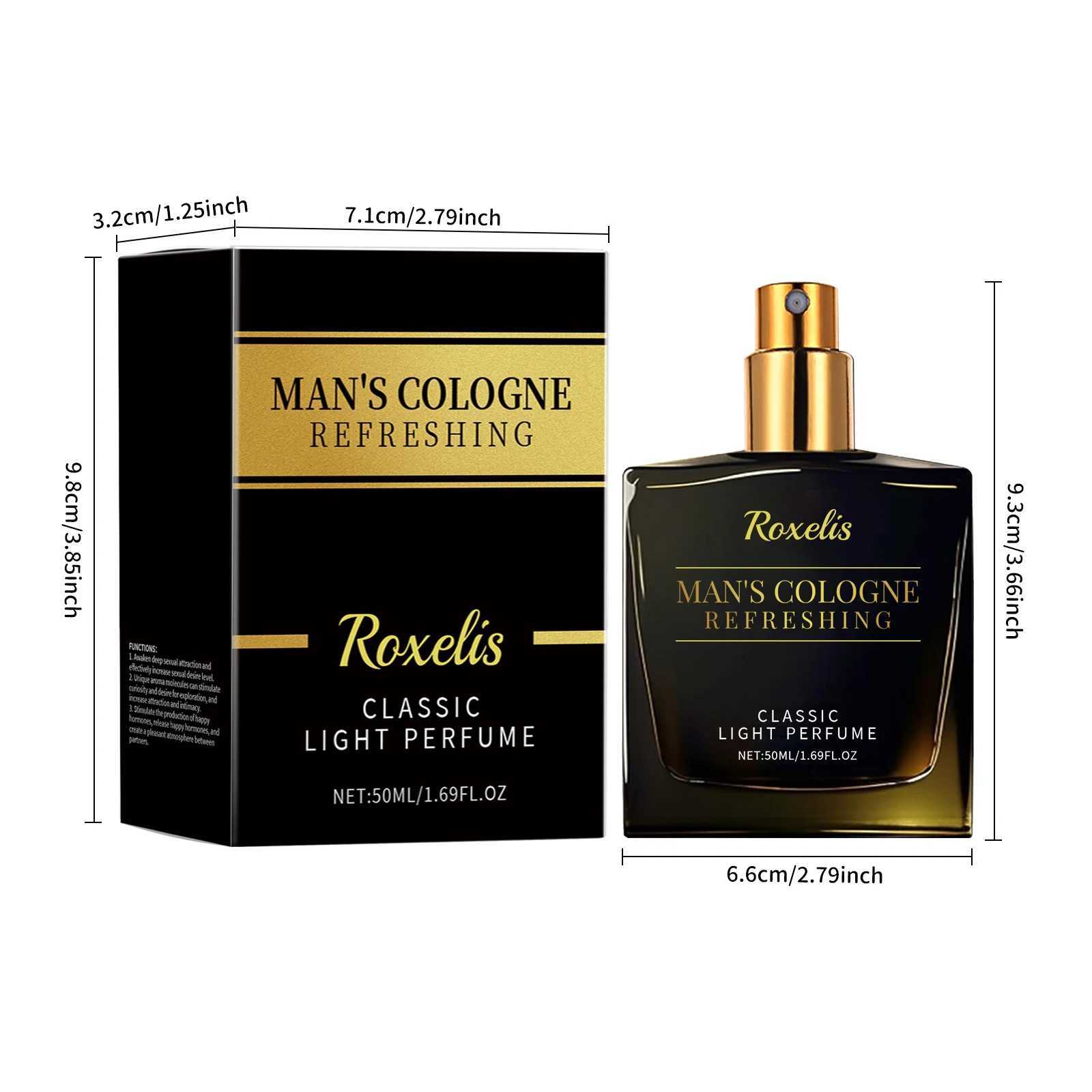 Roxelis 50ml Mens Charming Cologne Perfume Pheromone Refresh Exude Dating Atmosphere Lasting Scent Deodorant Cologne PerfumeXJ250512