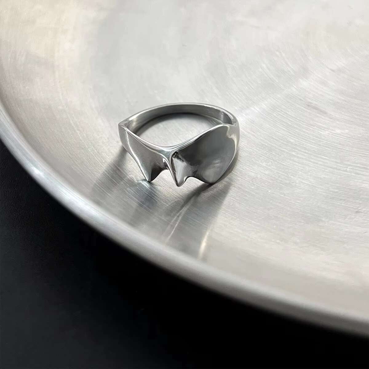 VAF Irregular Shape Anel Masculino Anillos Para Hombre Acero Inoxidable Stainless Steel Irregular Ring for Men Women