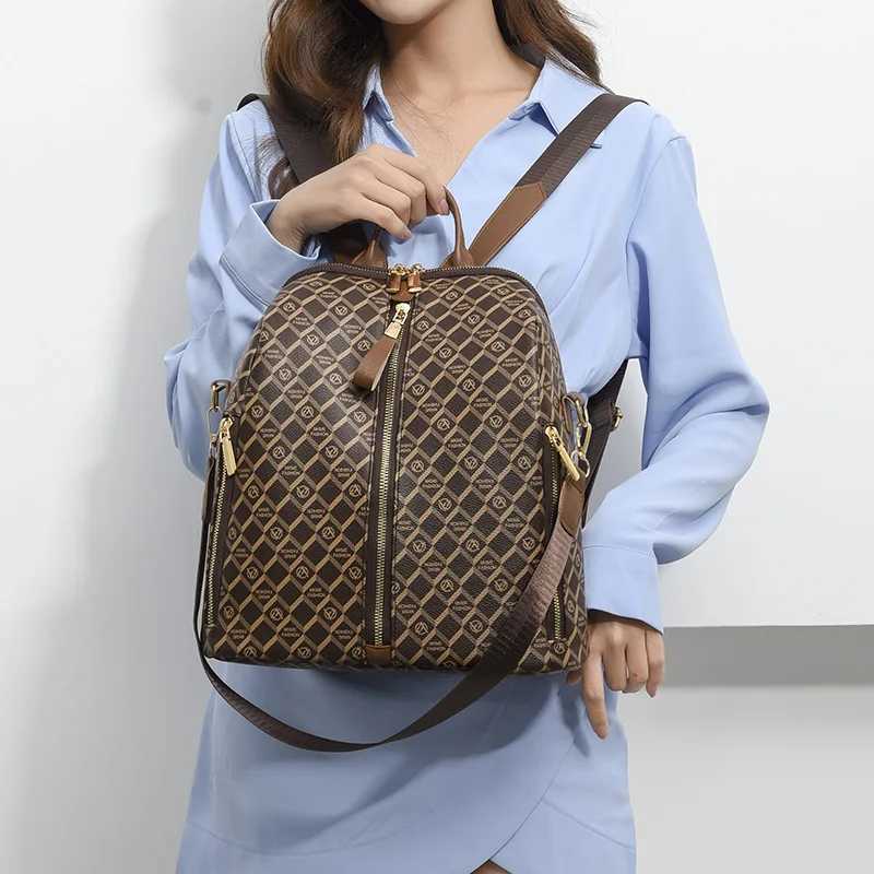 Fashion Soft Leather Texture s Shoulder Bag Square Lattice Pattern s Shoulder Bag Leisure Hundred Ladies Handbag S Z250512