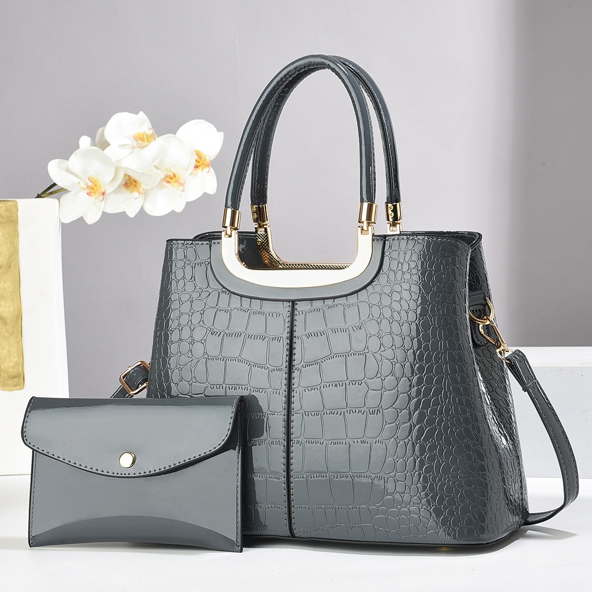 Free Shipping 2025 Trendy Stone Texture Shoulder Bag - Designer Large Capacity Tote for Women, Fashionable Crossbody Purse with Adjustable Strap