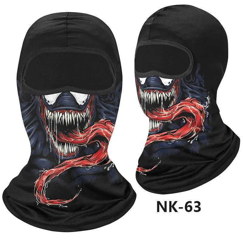 Skull Men Balaclava Mask Cycling Hat Sunscreen Face Cover Motorcycle Bicycle Headgear Full Face Bandana Breathable Windproof CapW250512