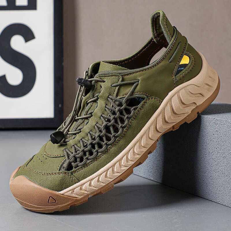 New Men's Fashion Hand-woven Sandals Summer Outdoor Non-slip Waterproof Hiking Shoes Lightweight Breathable Sneakers Men