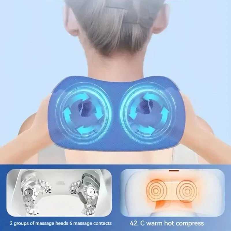 Electric Neck Massage Pillow U-shaped and Fits the Neck Adjustable Heating to Massage and Relax Durable Memory CottonW250512