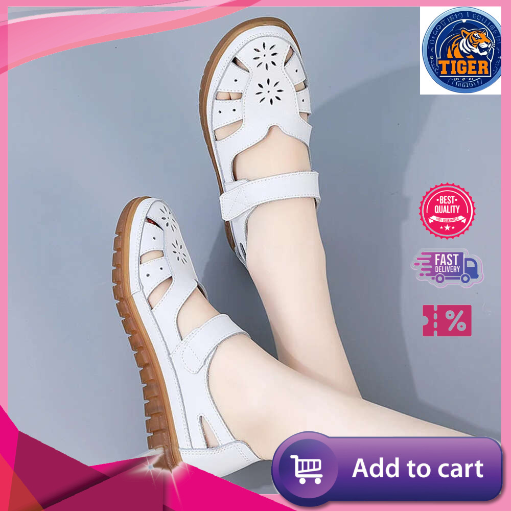 Ddmytiger Summer Women New Ladies Comfortable Flats Walking Sandals Covered Toe Beach Shoes Woman Footwear Outdoor Shoes
