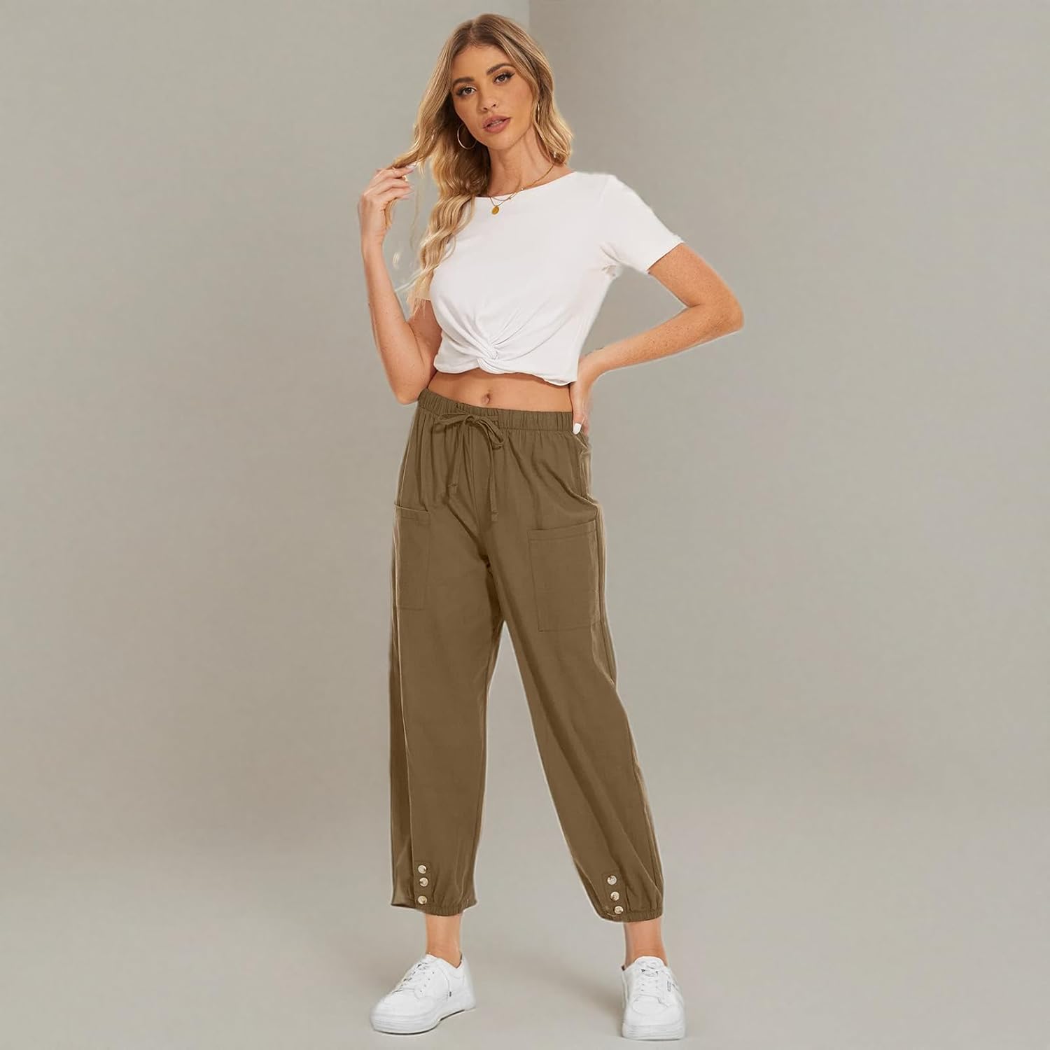 Womens Capris Pants Summer High Waist Casual Black Korean Fashion Wide Leg Suit for Women Trousers Oversize S-3XL Free Shipping