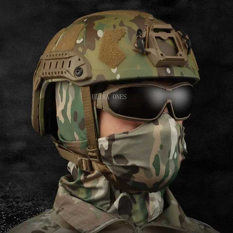 Tactical Full Face Headgear Shooting Mask Airsoft Combat Camouflage Balaclava Hat Outdoor Sports Hunting Hiking Scarves MasksW250512