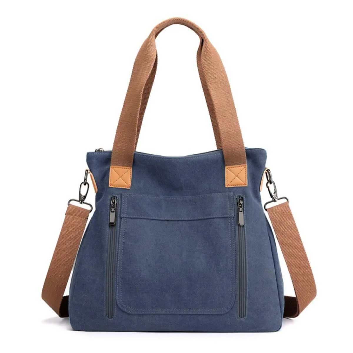 Retro Commuter Campus Ladies Canvas Bulk Capacity Color Casual Practicality Detachable Shoulder Strap Tote Bag Shoulder Bag ZW250512
