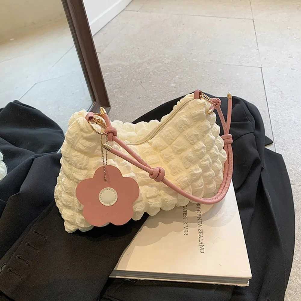 Trendy Pleated Bubbles Shoulder Bags Handbag Daily Commuting Bag Underarm Bag Plaid Quilted Solid Totes Bag Messenger BagW250512