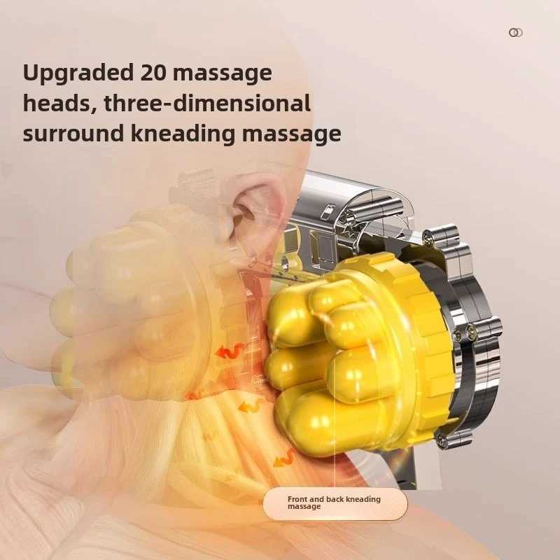 Factory Neck Massage Pillow Cervical Massager Waist Back Shoulder Shiatsu Kneaded Multifunctional Hot Compress Relaxation GiftW250512