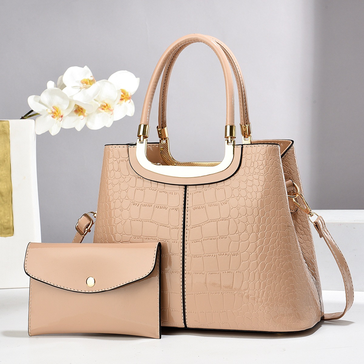 Free Shipping 2025 Trendy Stone Texture Shoulder Bag - Designer Large Capacity Tote for Women, Fashionable Crossbody Purse with Adjustable Strap