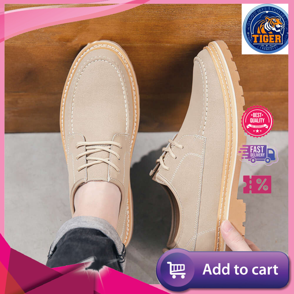 Ddmytiger Autumn Spring And Trendy Genuine Casual Oxford Workwear British Fashion Leather Block Shoes Men S Outdoor Shoes