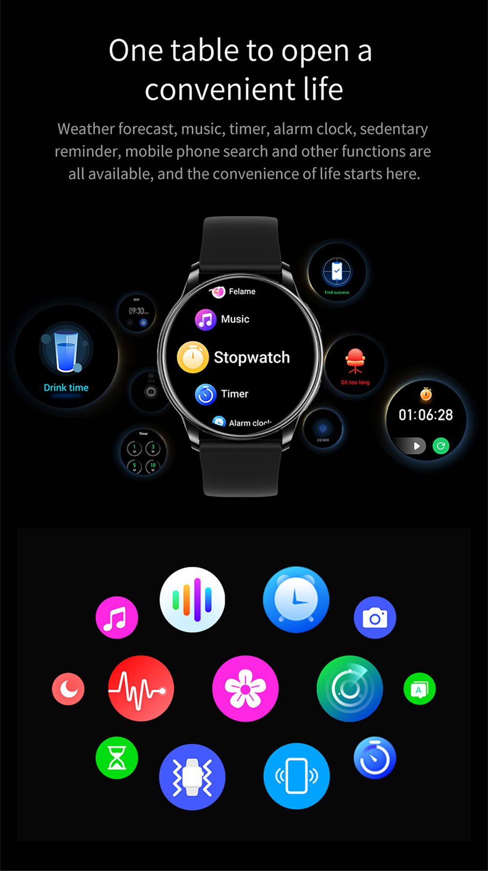 LIGE New Smart Watch Wireless Charging Smartwatch Bluetooth Calls Watches Men Women Fitness Bracelet Custom Watch Face +Box 2024