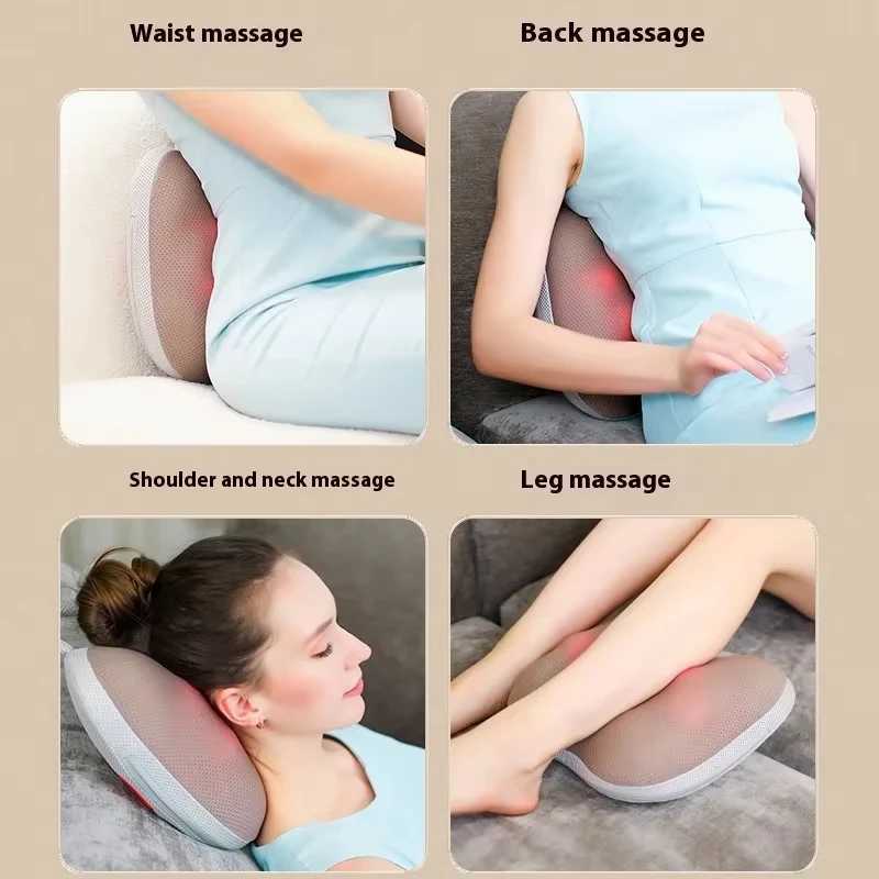 Hot Cervical Vertebra Massager Neck And Shoulder Waist And Back Legs Massage Pillow Car And Home Use Multi Functional ElectricW250512