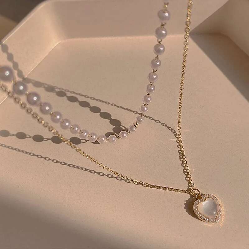 Zinc alloy opshineqo heart necklace